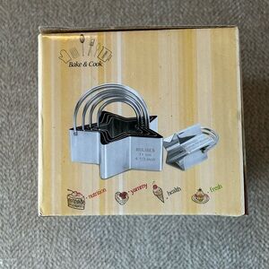 Bake & Cook Stainless Steel Star Cookie Cutter Set - Silver